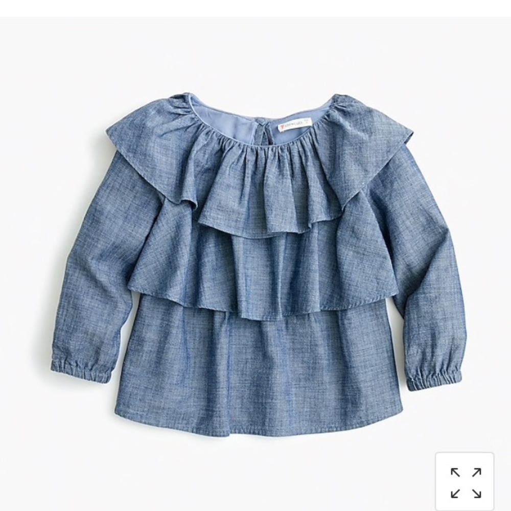J Crew chambray ruffled shirt size 12 & 14